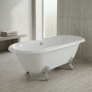 Classics Freestanding 1690 x 740mm White Bath With Chrome Feet