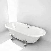Classics Freestanding 1690 x 740mm White Bath With Chrome Feet