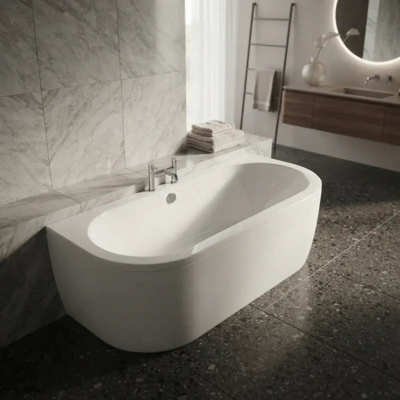 Columba 1700 x 750mm Back To Wall Bath and Panel