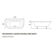 Columba 1700 x 750mm Back To Wall Bath and Panel