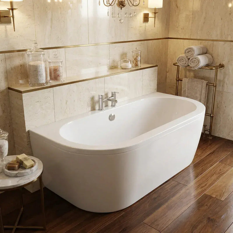 Columba 1700 x 750mm Back To Wall Bath and Panel
