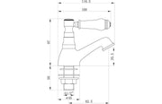 Crater Lever Style Basin Pillar Taps
