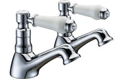 Crater Lever Style Bath Pillar Taps