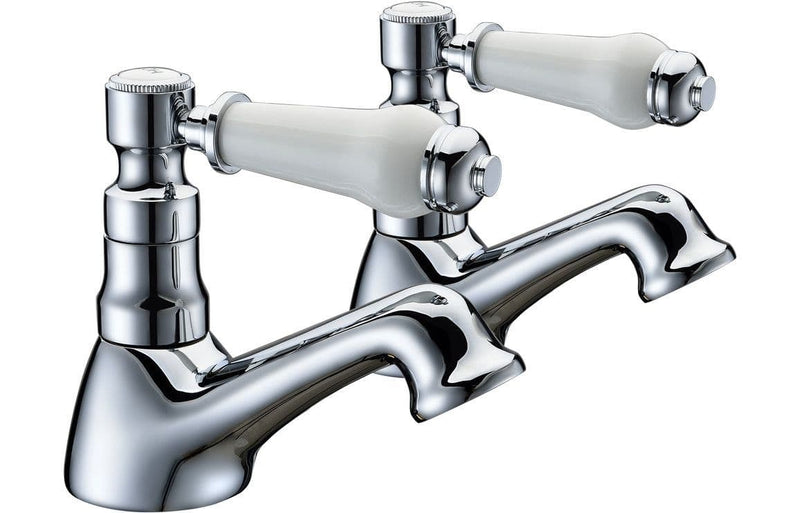 Crater Lever Style Bath Pillar Taps