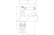 Crater Lever Style Bath Pillar Taps