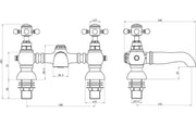 Cross Top Bath Filler Tap, Chrome