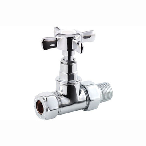 Crosshead Radiator Valve 87 x 115 x 64, Chrome