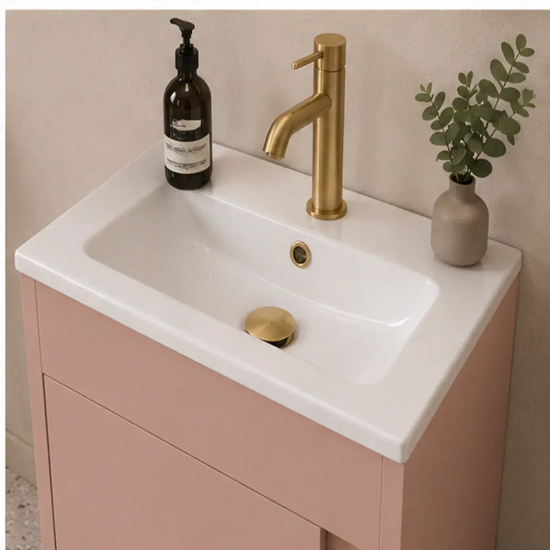 Cruzz 510mm Floor-Standing Basin Vanity Unit & Basin Matt Antique Rose