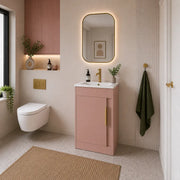 Cruzz 510mm Floor-Standing Basin Vanity Unit & Basin Matt Antique Rose