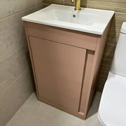 Cruzz 510mm Floor-Standing Basin Vanity Unit & Basin Matt Antique Rose