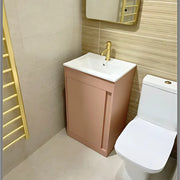 Cruzz 510mm Floor-Standing Basin Vanity Unit & Basin Matt Antique Rose