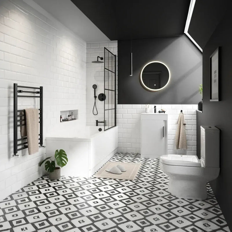 Cruzz 510mm White Floor-Standing Basin Vanity Unit & Basin