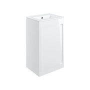 Cruzz 510mm White Floor-Standing Basin Vanity Unit & Basin