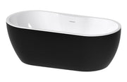 Cygnus 1655 x 740mm Gloss Black Freestanding Bath