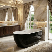 Cygnus 1655 x 740mm Gloss Black Freestanding Bath