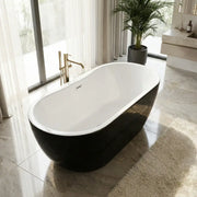 Cygnus 1655 x 740mm Gloss Black Freestanding Bath