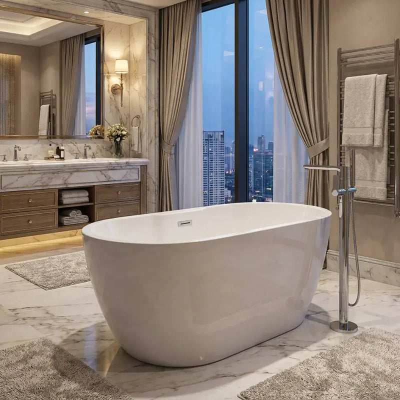 Cygnus 1655 x 745mm White Freestanding Bath