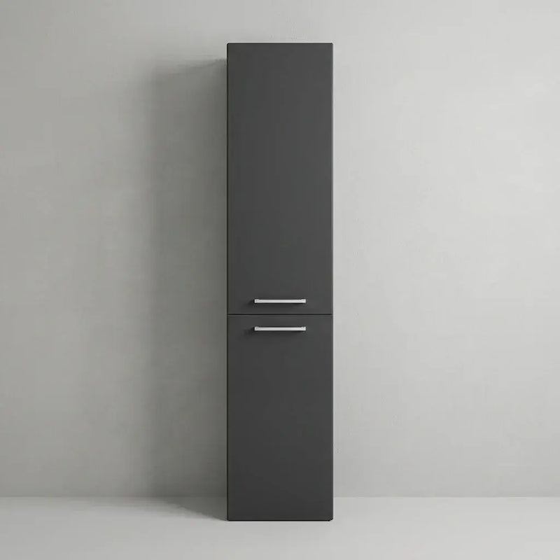 Deltar 350mm Floor Standing 2 Door Tall Unit, Anthracite Gloss