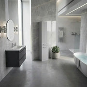 Deltar 350mm Floor Standing 2 Door Tall Unit, Grey Gloss