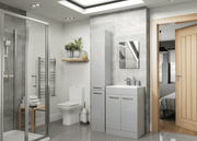 Deltar 350mm Floor Standing 2 Door Tall Unit, Grey Gloss