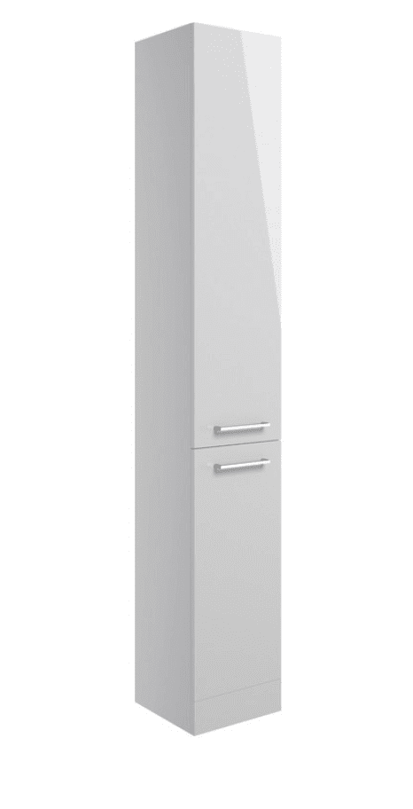 Deltar 350mm Floor Standing 2 Door Tall Unit, Grey Gloss