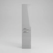 Deltar 350mm Floor Standing 2 Door Tall Unit, Grey Gloss