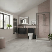 Deltar 500mm Floor Standing WC Unit, Anthracite Gloss