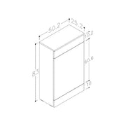 Deltar 500mm Floor Standing WC Unit, Anthracite Gloss