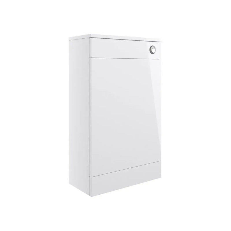Deltar 500mm Floor Standing WC Unit, White Gloss