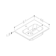 Deltar 610mm Floor Standing 2 Door Basin Unit with Basin, White Gloss