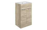 Deltar Oak Gloss Furniture Bathroom Suite with Brushed Brass Finishes