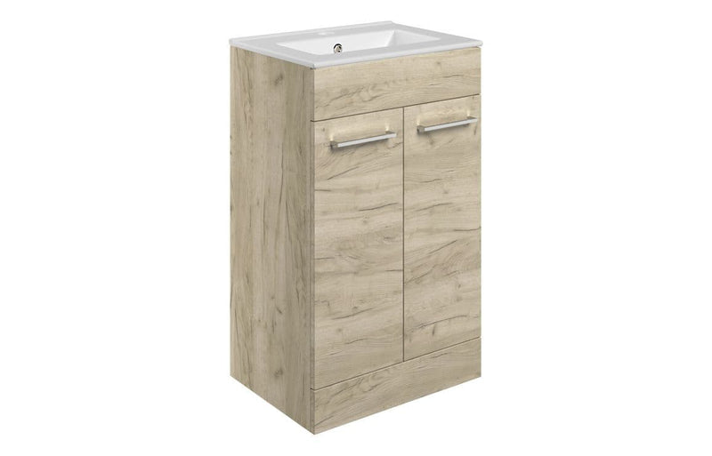 Deltar Oak Gloss Furniture Bathroom Suite with Brushed Brass Finishes