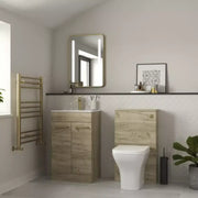 Deltar Oak Gloss Furniture Bathroom Suite with Brushed Brass Finishes