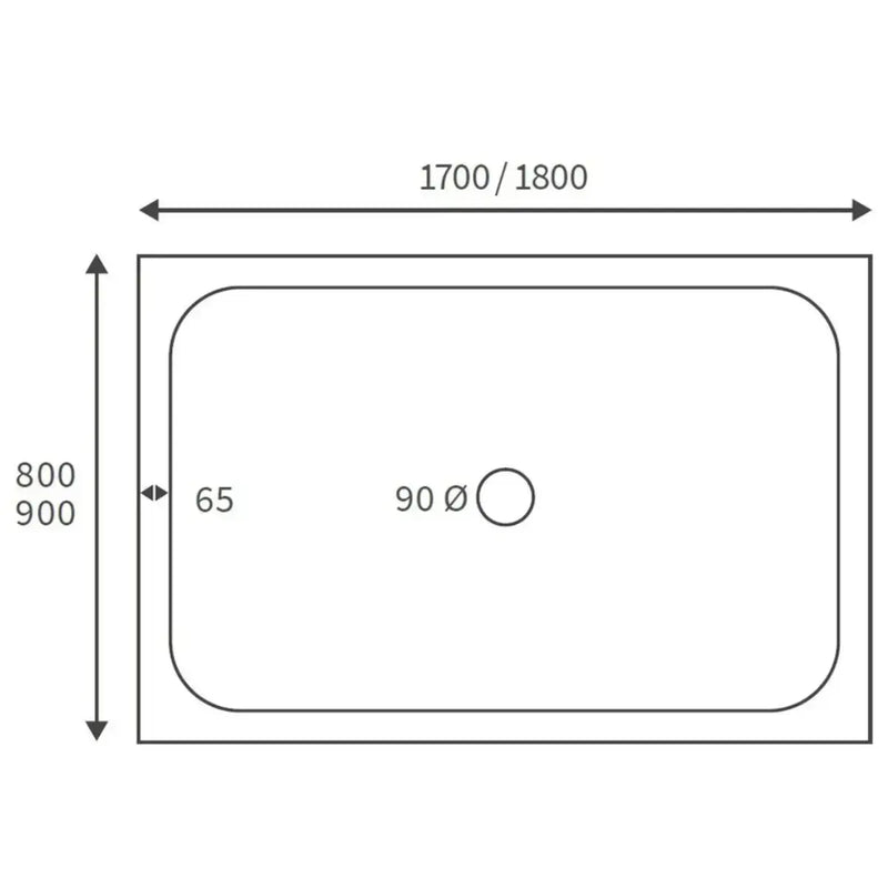 Deluxe Rectangular Shower Tray - 45mm High - 1200 x 700mm