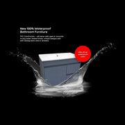 Deva Square Bath, Light Grey Vanity Unit, Bath, Panels, Taps, Close Coupled Toilet and Basin