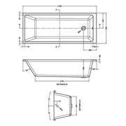 Deva Square Bath, Light Grey Vanity Unit, Bath, Panels, Taps, Close Coupled Toilet and Basin