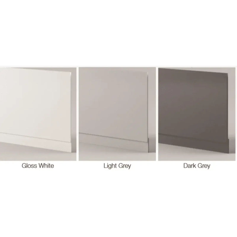 Deva Square Bath, Light Grey Vanity Unit, Bath, Panels, Taps, Close Coupled Toilet and Basin