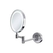 Dot Round LED Cosmetic Bathroom Mirror - Chrome