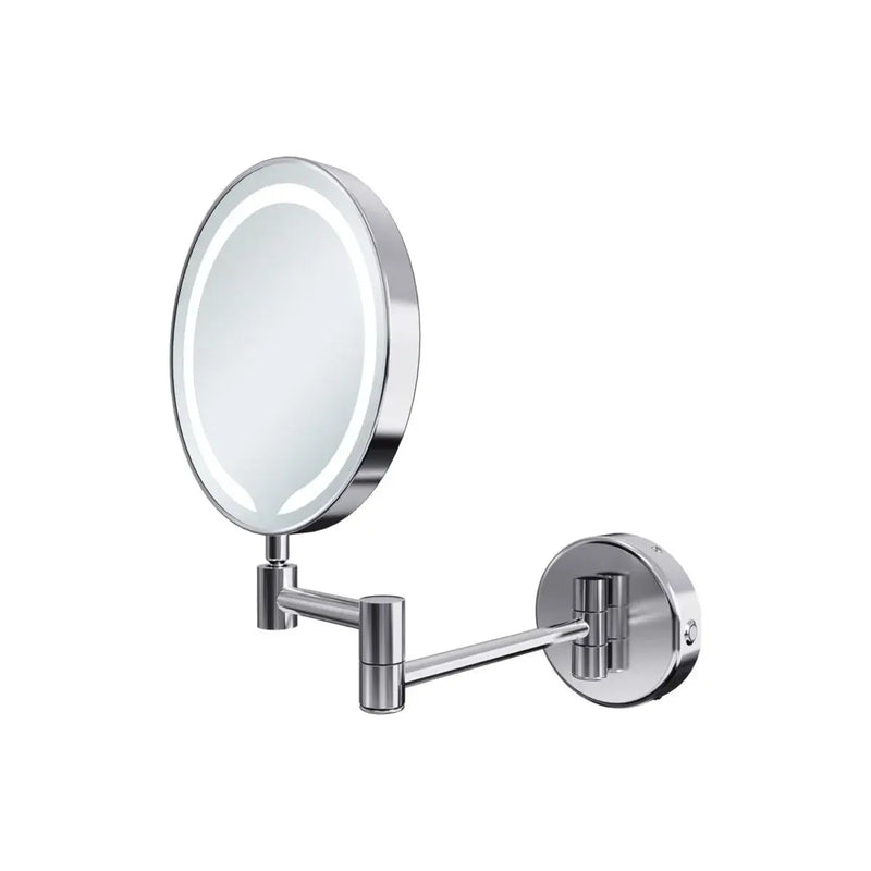 Dot Round LED Cosmetic Bathroom Mirror - Chrome