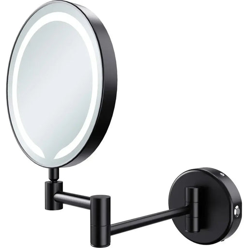 Dot Round LED Cosmetic Mirror - Black