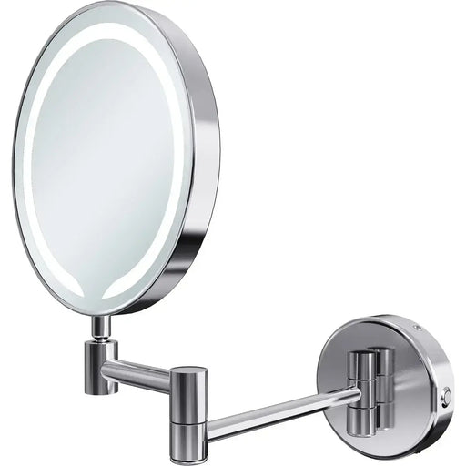 Dot Round LED Cosmetic Mirror - Chrome
