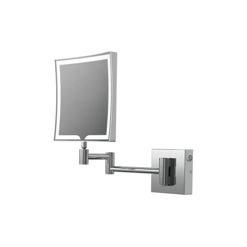 Dot Square LED Cosmetic Bathroom Mirror - Chrome