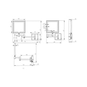 Dot Square LED Cosmetic Bathroom Mirror - Chrome