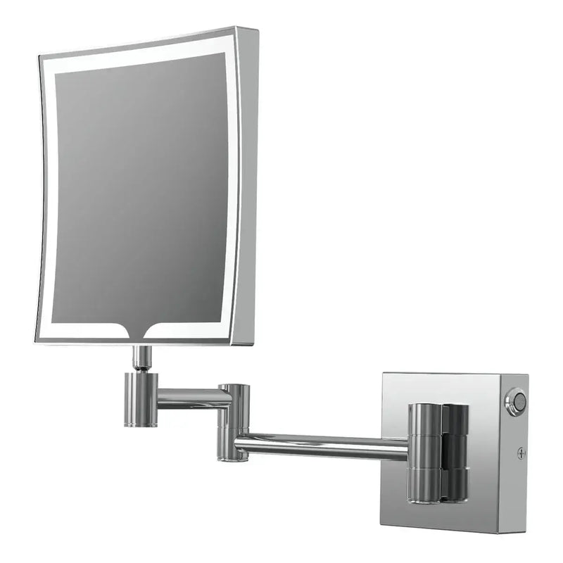 Dot Square LED Cosmetic Mirror - Chrome