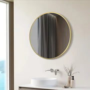 Eclipser 500mm Round Mirror - Brushed Brass