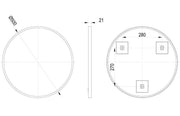 Eclipser 500mm Round Mirror - Brushed Brass