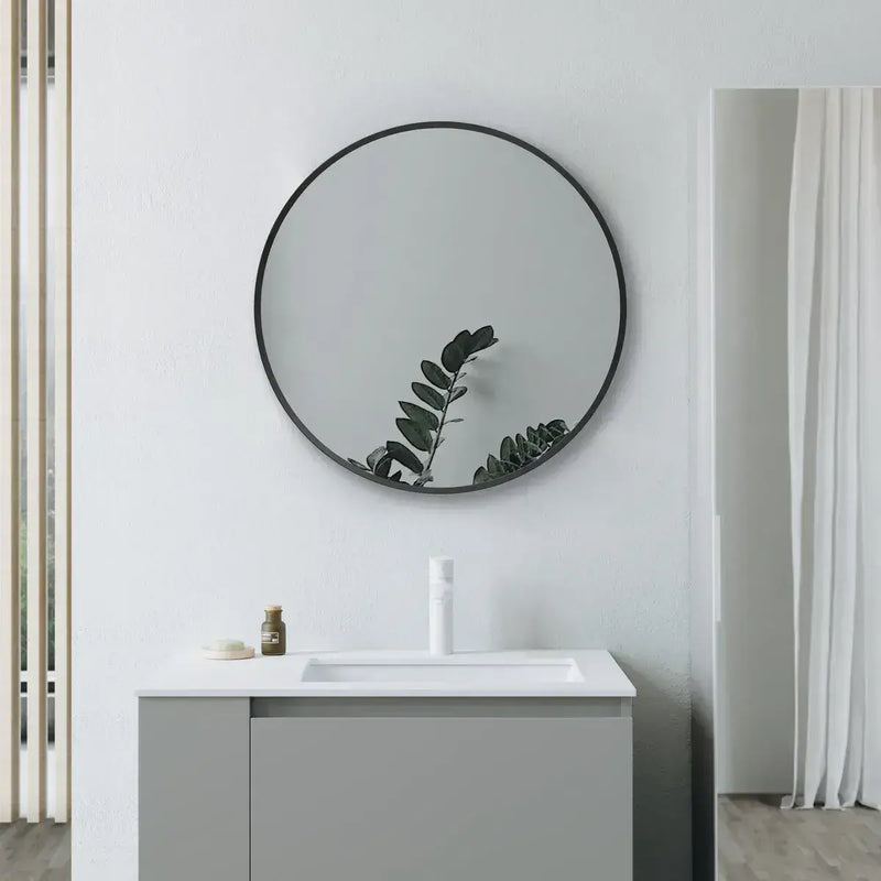 Eclipser 500mm Round Mirror - Matt Black