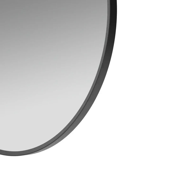 Eclipser 600mm Round Mirror - Matt Black