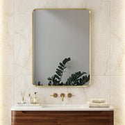 Eclipser 600x800mm Oblong Mirror - Brushed Brass