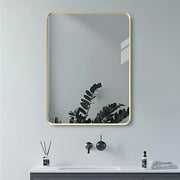 Eclipser 600x800mm Oblong Mirror - Brushed Brass